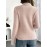 Women's Elegant Round Neck Sweater with Lace Detail on Collar and Cuffs
