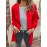 Women's Fleece Hooded Jacket - Elegant Casual Winter Coat with Full-Length Pockets, Machine Washable Outerwear in Black, Brown, Grey, Navy, or Beige - Cozy Fall & Winter Outerwear for Everyday or Formal Events