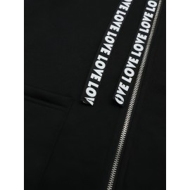 Women's Large Size Sports Zipper Hoodie Casual Long Sleeve with Pockets Ultra Jacket