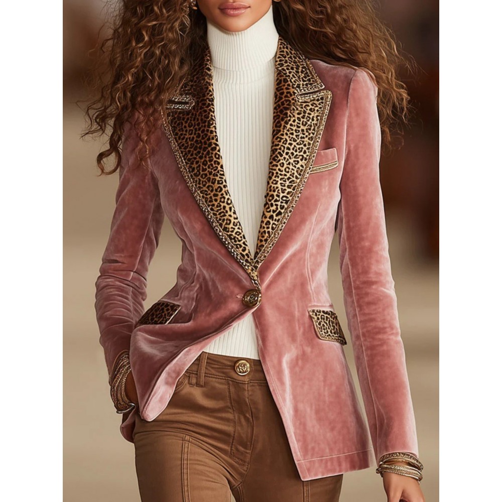 Plus Size, Large Size Women's Blazer Jacket - Elegant Solid Color Lapel Collar Suit Coat with Notch Door Frame, Machine Washable Professional Attire for, Weddings & Special Occasions (Regular Fit Long Sleeve) for mature women