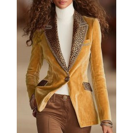 Plus Size, Large Size Women's Blazer Jacket - Elegant Solid Color Lapel Collar Suit Coat with Notch Door Frame, Machine Washable Professional Attire for, Weddings & Special Occasions (Regular Fit Long Sleeve) for mature women